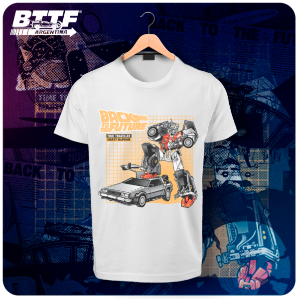 Remera Delorean Transformers