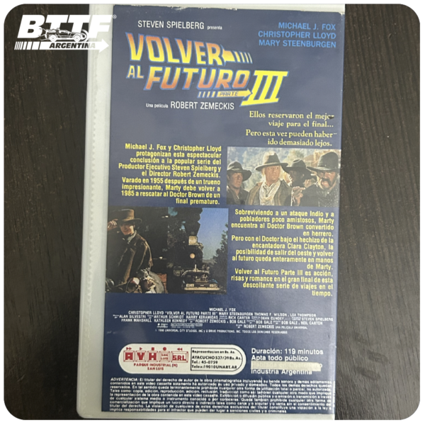 VHS – Volver al Futuro Parte 3